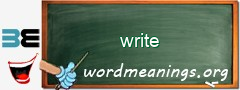 WordMeaning blackboard for write